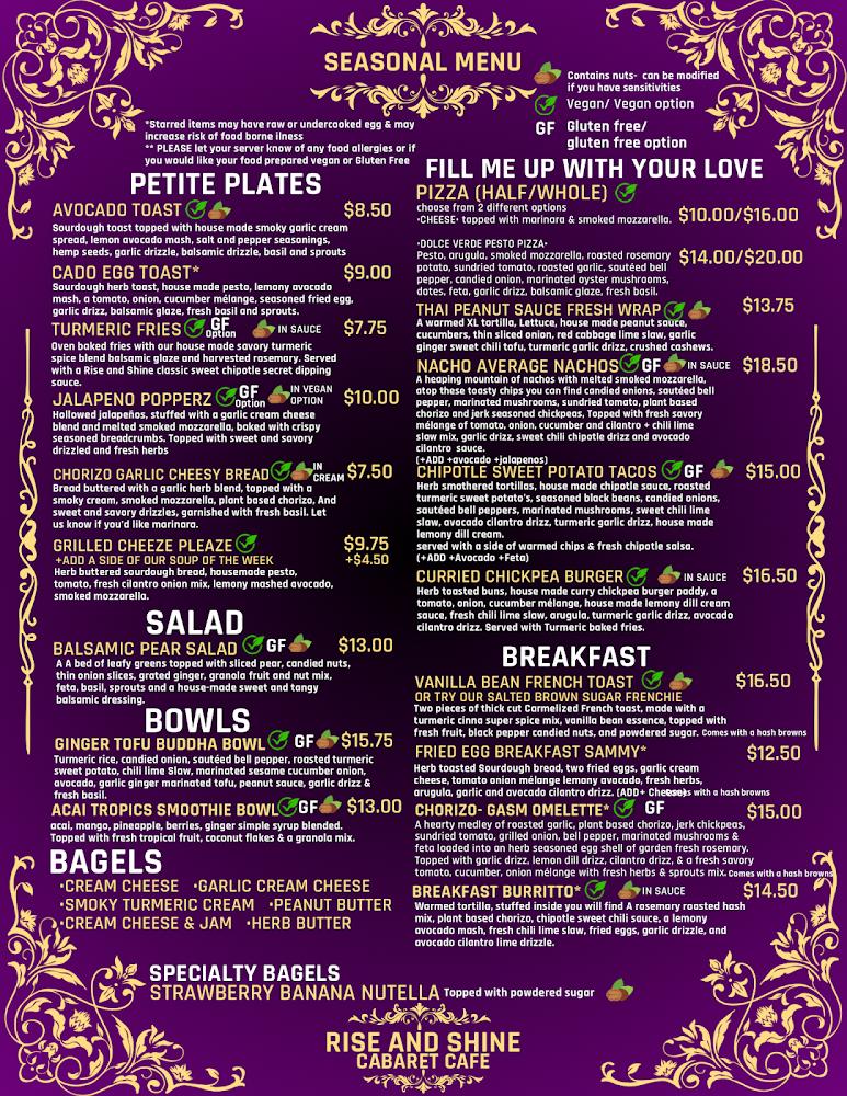 Rise And Shine Cabaret Cafe AVOCADO TOASTY